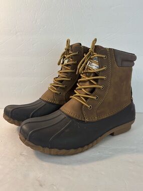 ALEADER Brown/Tan Duck Boot Size 10